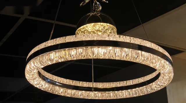 Kristal görünümlü LED halka avize, Azra Yapı Market aydınlatma reyonu